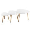 Table Basse Mileo Blanc Lot De 3 Atmosphera -Mobilier Soldes table basse mileo blanc lot de 3 atmosphera