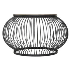 Table Basse X2 Métal Et Bois De Manguier Esther Atmosphera -Mobilier Soldes table basse x2 en metal et bois de manguier atmosphera 5