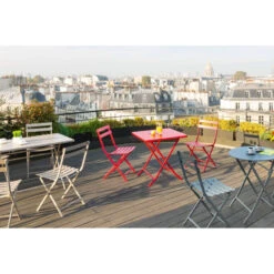 Table Carrée Pliante Greensboro 2p Graphite Hespéride -Mobilier Soldes table carree greensboro graphite 3