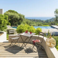 Table Carrée Pliante Greensboro 2p Tonka Hespéride -Mobilier Soldes table carree greensboro tonka hesperide 2