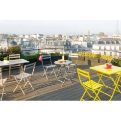 Table Ronde Pliante Greensboro 2p Graphite Hespéride -Mobilier Soldes table de jardin ronde hesperide 60cm greensboro graphite 3