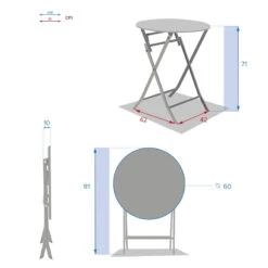 Table Ronde Pliante Greensboro 2p Tonka Hespéride 9 Table Ronde Pliante Greensboro 2p Tonka Hespéride -Mobilier Soldes table ronde greensboro tonka hesperide 3