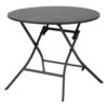 Table Ronde Pliante Greensboro 4p Graphite Hespéride -Mobilier Soldes table ronde pliante greensboro 4p graphite hesperide
