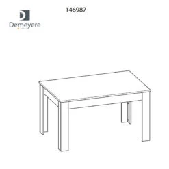 Demeyere Table De Salle Manger 140 Cm Bruce -Mobilier Soldes table salle manger bruce 3
