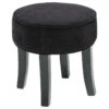 Tabouret En Velours Adriel Coloris Noir Atmosphera 1 Tabouret En Velours Adriel Coloris Noir Atmosphera -Mobilier Soldes tabouret adriel en velours coloris noir