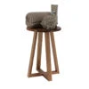 Tabouret Avec Pieds En Bambou & Plateau Acacia -Mobilier Soldes tabouret avec pieds en bambou plateau acacia