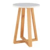 Tabouret Avec Pieds En Bambou & Plateau Blanc -Mobilier Soldes tabouret avec pieds en bambou plateau blanc