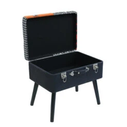 Tabouret Coffre Valise Patchwork Sur Pieds -Mobilier Soldes tabouret coffre valise patchwork sur pieds 2