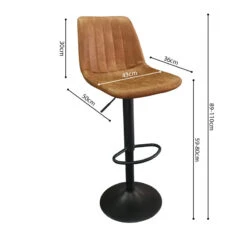 Tabouret De Bar Barcelona PU Cognac -Mobilier Soldes tabouret de bar barcelona pu cognac 3