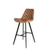 Tabouret De Bar Bas Alicante PU Cognac -Mobilier Soldes tabouret de bar bas alicante pu cognac