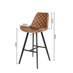 Tabouret De Bar Bas Alicante PU Cognac 11 Tabouret De Bar Bas Alicante PU Cognac -Mobilier Soldes tabouret de bar bas alicante pu cognac 3