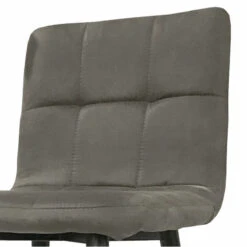 Tabouret De Bar Gris Pieds Métal Noir -Mobilier Soldes tabouret de bar gris pieds metal noir 1 2