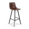 Tabouret De Bar Ozan PU Brun -Mobilier Soldes tabouret de bar ozan pu brun
