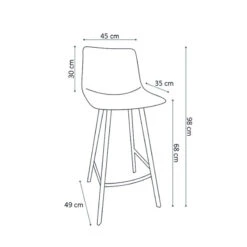 Tabouret De Bar Ozan PU Noir -Mobilier Soldes tabouret de bar ozan pu noir 2