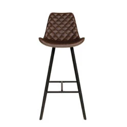 Tabouret De Bar Palmas PU Brun Foncé -Mobilier Soldes tabouret de bar palmas pu brun fonce 1 2