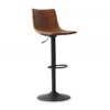 Tabouret De Bar Réglable Trevi PU Cognac -Mobilier Soldes tabouret de bar reglable trevi pu cognac