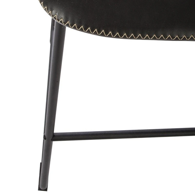 Tabouret De Bar Simili Noir Lois Atmosphera 4 Tabouret De Bar Simili Noir Lois Atmosphera – Image 2