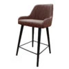 Tabouret De Bar Simili Portland Marron Pieds Métal -Mobilier Soldes tabouret de bar simili portland marron pieds metal