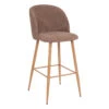 Tabouret De Bar Taupe Céleste Pieds Effet Bois Atmosphera -Mobilier Soldes tabouret de bar taupe celeste pieds effet bois atmosphera