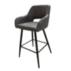Tabouret De Bar UDC8289 Gris Anthracite Pieds Métal