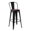 Tabouret De Bar Oscar Orme Antique Et Noir 1 Tabouret De Bar Oscar Orme Antique Et Noir -Mobilier Soldes tabouret de bar victoria orme antique et noir