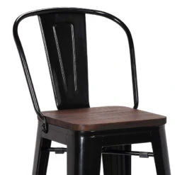 Tabouret De Bar Oscar Orme Antique Et Noir -Mobilier Soldes tabouret de bar victoria orme antique et noir 4