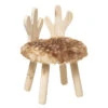 Tabouret Enfant Cerf Fausse Fourrure Atmosphera -Mobilier Soldes tabouret enfant cerf fausse fourrure atmosphera