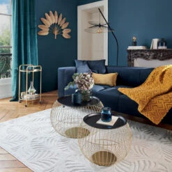 Tapis Rectangulaire Relief Feuille 160x230 Atmosphera -Mobilier Soldes tapis rectangulaire relief feuille 160x230 atmosphera 1 7