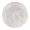 Tapis Rond 90 Cm Fausse Fourrure Blanche Atmosphera -Mobilier Soldes tapis rond 90 cm fausse fourrure blanche atmosphera