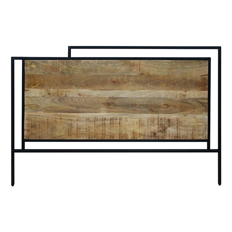 Tête De Lit Pleine 160 Cm Métal Et Bois De Manguier 3 Tête De Lit Pleine 160 Cm Métal Et Bois De Manguier