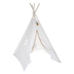 Tipi Enfant écru 160 Cm Avec Pompons Atmosphera