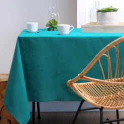 Mobilier Soldes -Mobilier Soldes tissu cretonne aquitaine 155cm 138g bleu canard 1