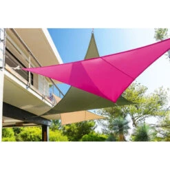 Toile Solaire 3x3x3m Curacao Taupe Hespéride -Mobilier Soldes toile solaire 3x3x3m luxe hesperide curacao taupe 4