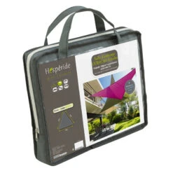 Toile Solaire 4x4x4m Curacao Gris Hespéride -Mobilier Soldes toile solaire 4x4x4m luxe hesperide curacao gris 3