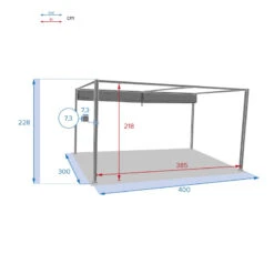 Tonnelle Palmeira 4x3 M Gris Ardoise Hespéride -Mobilier Soldes tonnelle palmeira 4x3 m gris ardoise hesperide 4