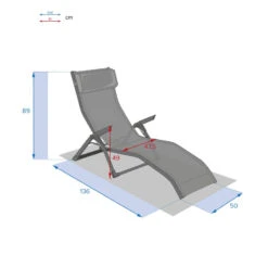 Transat 2 Positions Olive / Graphite Decima Hespéride -Mobilier Soldes transat 2 positions olive graphite decima hesperide 6