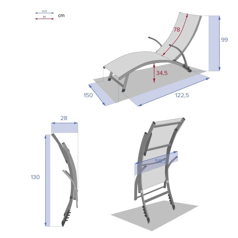 Transat Samba Pliable Et Empilable Bordeaux Hespéride 6 Transat Samba Pliable Et Empilable Bordeaux Hespéride – Image 4