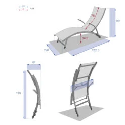 Transat Samba Pliable Noisette/blanc Hespéride -Mobilier Soldes transat samba pliable noisetteblanc hesperide 6