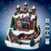 Village De Noël Atelier + Train Lumineux, Musical Et Animé -Mobilier Soldes village de noel atelier train lumineux musical et anime
