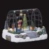 Village De Noël Serre Du Père-Noël Lumineux Animé -Mobilier Soldes village de noel serre du pere noel lumineux anime