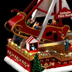 Village De Noël Traineau Du Père Noël Animé -Mobilier Soldes village de noel traineau du pere noel anime 2