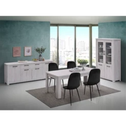 Vitrine 2 Portes Vitrées 2 Portes Pleines Olivos -Mobilier Soldes vitrine 2 portes vitrees 2 portes pleines olivos 1