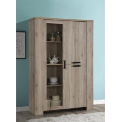 Vitrine 3 Portes Olivier -Mobilier Soldes vitrine 3 portes olivier 2