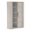 Demeyere Vitrine LED 2 Portes CANNES Chêne Champagne/béton Clair 1 Demeyere Vitrine LED 2 Portes CANNES Chêne Champagne/béton Clair -Mobilier Soldes vitrine led 2 portes cannes chene champagne beton clair