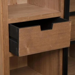 Vitrine Porte Coulissante Danik 2 Tiroirs Atmosphera 14 Vitrine Porte Coulissante Danik 2 Tiroirs Atmosphera -Mobilier Soldes vitrine porte coulissante danik 2 tiroirs atmosphera 4