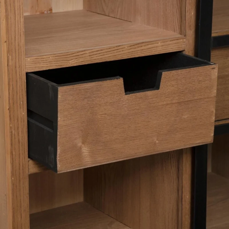 Vitrine Porte Coulissante Danik 2 Tiroirs Atmosphera 7 Vitrine Porte Coulissante Danik 2 Tiroirs Atmosphera – Image 5